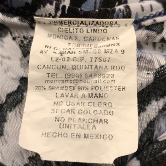 👗 Blue White and Black Dress Cute Details SzM - Picture 6 of 6